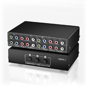 مكون AV Video Switch مربع 4 في 1 Out 1080p ، 4-Way 5 RCA YPBPR CORPONET L/R AUDIO AV SPLITER RGB RESTERER CONCELTER FOR XBOX 360 WII PS3 PS2 SNES DVD/VCD/STB/TV/HDTV ، PLACK & PLAY