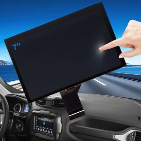 شاشة شاشة LCD واستبدال أرقام UCONNECT لعام 2020-2017 نظام التنقل اللمس في جيب كومباس شاشة اللمسات الإلكترونية ، شاشة تعمل باللمس لعام 2018-2021Jeep Renegade TDO-WXGA0700K00033-V2-V1