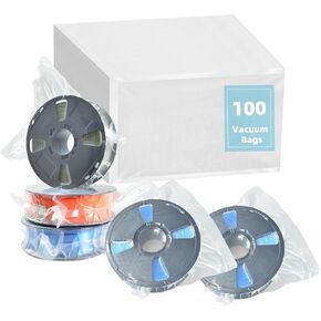 3D Filament Storage Bags Electric Pump Kit, 50 Vacuum Sealed Bags with 65 kPa Automatic Pump to Keep Dry and Dust Proof, Rapid Vacuum, Perfect for 3D Printer Filament Storage (14.37x 11.38inch