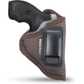 Brown Inside Waistband Gun Holster for Men/Women for Any 38 J Frames, S&W, Charter Arms, Rossi 38, Taurus, BG, LCR (Right). Eco Leather Concealed Handgun Holster 9mm. Pistol Holsters by Houston
