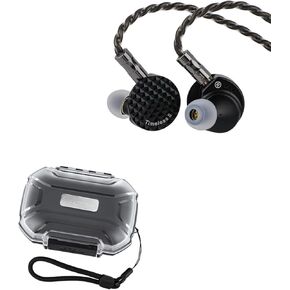 Linsoul 7Hz Timeless II in Ear Monitor, Upgraded 14.5mm Planar Magnetic Driver IEM LC02 in Ear Monitor Case, Portable Earbud Hard Case