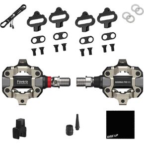 Favero Assioma PRO MX-1, Single-Sensing Side Pedal Based Cycling MTB Power Meter with Extra Cleats, MTB-Compatible SPD Cleats, Bluetooth and ANT+ Connectivity for Cycling GPS Computers & Smartphones