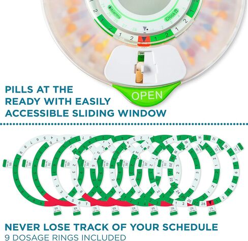 Live Fine 28-Day Automatic Pill Dispenser with Upgraded LCD Display, Key Lock, Sound & Light for Prescriptions, Medication, Vitamins, Supplements & More in Kuwait