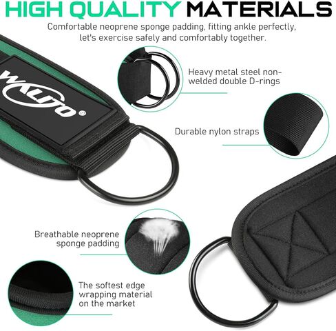 Walito Gym Calkle Straps for Out Ort - Glute Ongle Cuff Strap ، و Gym Cable Machine Socies for Woman in Kuwait