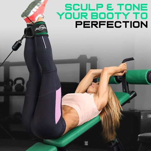 Walito Gym Calkle Straps for Out Ort - Glute Ongle Cuff Strap ، و Gym Cable Machine Socies for Woman in Kuwait