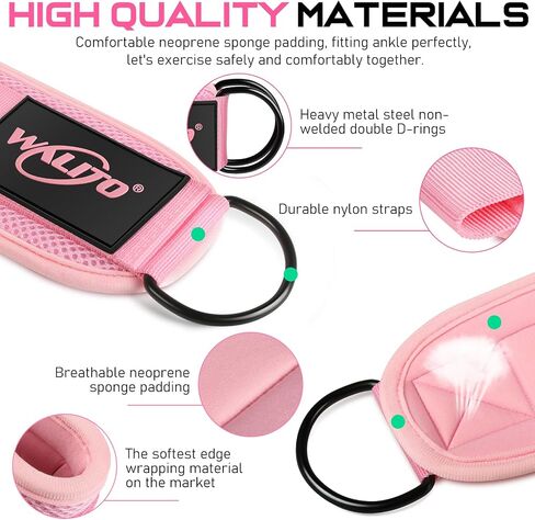 Walito Gym Calkle Straps for Out Ort - Glute Ongle Cuff Strap ، و Gym Cable Machine Socies for Woman in Kuwait