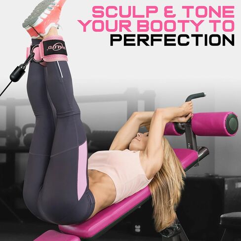 Walito Gym Calkle Straps for Out Ort - Glute Ongle Cuff Strap ، و Gym Cable Machine Socies for Woman in Kuwait
