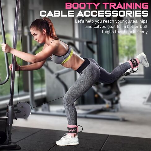 Walito Gym Calkle Straps for Out Ort - Glute Ongle Cuff Strap ، و Gym Cable Machine Socies for Woman in Kuwait