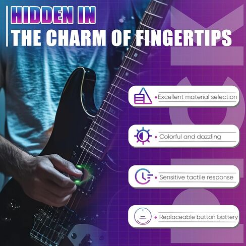 LED Light Up Guitar Picks – Glow-in-the-Dark, Replaceable Button Cell Battery, Customizable for Electric & Acoustic Guitars, Firefly Guitar Accessories, Cool Guitar Picks for Musicians in Saudi Arabia