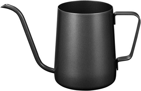 Pour Over Kettle Gooseneck Long Narrow Drip Spout Coffee Tea Pot (12 Oz) - Black, 350ML in Kuwait