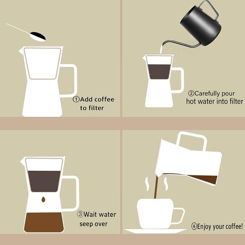 Pour Over Kettle Gooseneck Long Narrow Drip Spout Coffee Tea Pot (12 Oz) - Black, 350ML in Kuwait