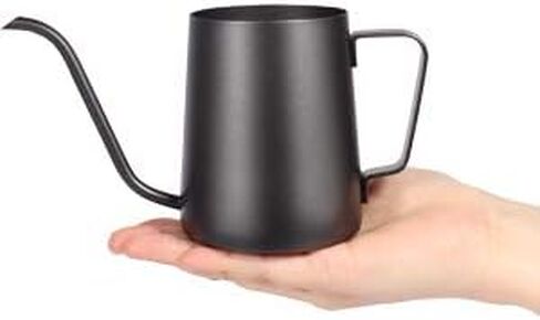 Pour Over Kettle Gooseneck Long Narrow Drip Spout Coffee Tea Pot (12 Oz) - Black, 350ML in Kuwait