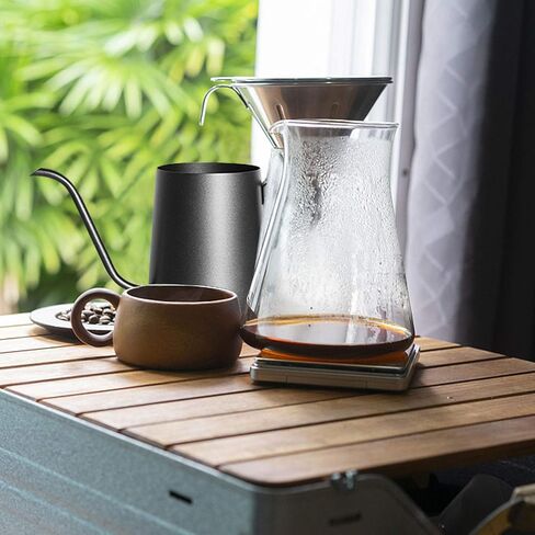 Pour Over Kettle Gooseneck Long Narrow Drip Spout Coffee Tea Pot (12 Oz) - Black, 350ML in Kuwait
