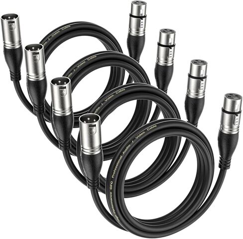 XLR Cable, Microphone Cable Male to Female, 3-Pins XLR Speaker Cables, Oxygen-Free Copper XLR Cables for Microphones, Stage Lighting, Speaker Systems (6pack, 6FT) in Saudi Arabia