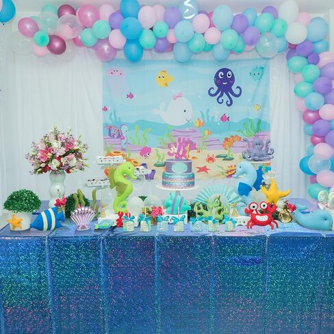 4 عبوات من مفارش المائدة البلاستيكية الوردية القزحية، أغطية طاولات مستطيلة بالليزر لامعة للاستعمال مرة واحدة من FunnyPars، مفرش طاولة من رقائق ثلاثية الأبعاد لتزيين الحفلات لأعياد الميلاد وحفلات الزفاف وعيد الميلاد، مقاس 54 × 108 بوصة in Kuwait