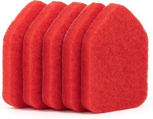 Replacement Scrubber Refill for Extendable Tub Tile Shower Brush for Cleaning Non-Scratch (2X Scrubber Sponge Red) in Kuwait