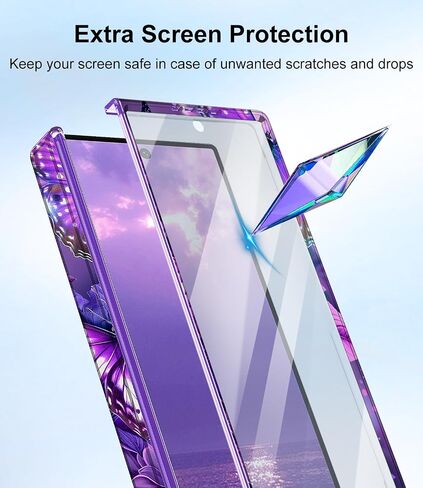 Btscase لـ Samsung Galaxy Z Fold 5 Case ، تم إنشاؤه في واقي الشاشة الأمامية ، ونمط رخام Gold Gold Glitter. in Saudi Arabia