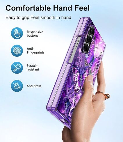 Btscase لـ Samsung Galaxy Z Fold 5 Case ، تم إنشاؤه في واقي الشاشة الأمامية ، ونمط رخام Gold Gold Glitter. in Saudi Arabia