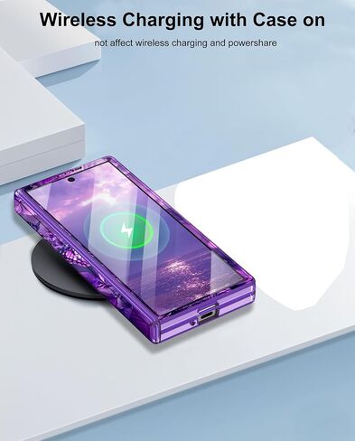 Btscase لـ Samsung Galaxy Z Fold 5 Case ، تم إنشاؤه في واقي الشاشة الأمامية ، ونمط رخام Gold Gold Glitter. in Saudi Arabia