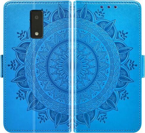 Asuwish Phone Case for Tracfone BLU View 4 B135DL Wallet Cover Tempered Glass Screen Protector Credit Card Holder Flip Purse Wrist Strap Stand Cell Accessories Blue View 2 2023 View4 135DL Women Gray in Saudi Arabia