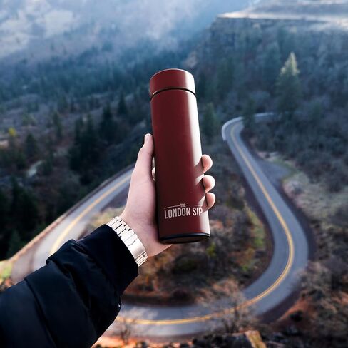 Here & Now Tea Infuser Bottle | Water Bottle With Tea Infuser Set | Stainless Steel Tea Infuser Travel Mug | Tea Bottle With Infusers For Loose Tea (Midnight Teal) in Kuwait