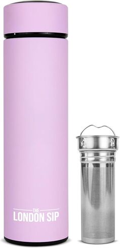Here & Now Tea Infuser Bottle | Water Bottle With Tea Infuser Set | Stainless Steel Tea Infuser Travel Mug | Tea Bottle With Infusers For Loose Tea (Midnight Teal) in Kuwait
