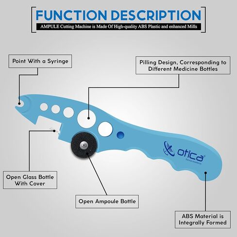 OTICA Ampoule Cutter for Doctors Nurse, Glass Bottle Cap Remover Cutter Ampule Breaker for Hospital and Clinic (White) in Kuwait