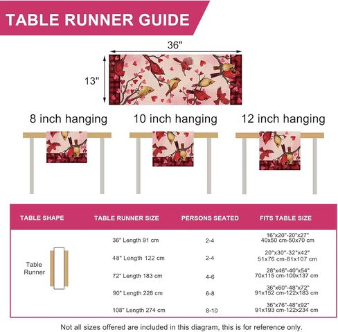 Seliem Valentine's Day Pink Table Runner, Red Love Hearts Mason Jar Anniversary Kitchen Dining Table Decor, Wedding Holiday Burlap Home Decoration Indoor Outdoor Party Supply 13x72 Inches in Kuwait