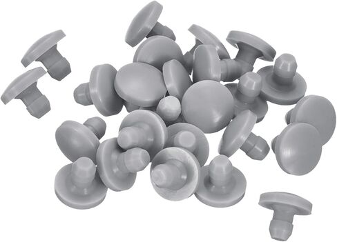 uxcell 38Pcs Silicone Plugs, Rubber Round Snap in Locking Hole Plugs for 3.5mm Hole, Hole Stoppers Waterproof Hole Plug for Metal Tube, Furniture End Caps Inserts, Black in Kuwait