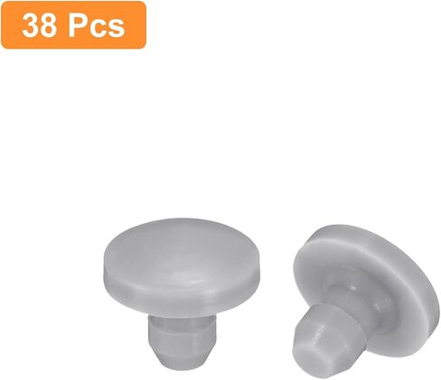 uxcell 38Pcs Silicone Plugs, Rubber Round Snap in Locking Hole Plugs for 3.5mm Hole, Hole Stoppers Waterproof Hole Plug for Metal Tube, Furniture End Caps Inserts, Black in Kuwait