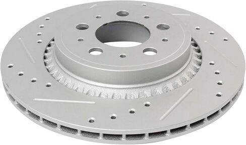 TRQ Front Performance Brake Rotor Drilled Slotted Pair Set for 2010-2015 Chevy Camaro / 2009 Pontiac G8 / 2012-2013 Buick Regal / 2014-2017 Chevy SS in Saudi Arabia