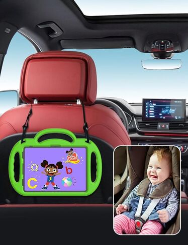 حالة الأطفال لـ iPad 11/10th Gen & Air 6th Gen 11 "(M2) 2024 & Air 5th Gen 10.9" & Pro 11 "، حالة وقائية مقاومة للصدمات مع حامل حزام الكتف ، والأخضر والأسود in Kuwait