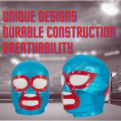 Artisans Bazaar Mexican Lucha Libre Costume Wrestling Masks - Variety of Styles with Popular Luchadores - Costume Accessory in Kuwait