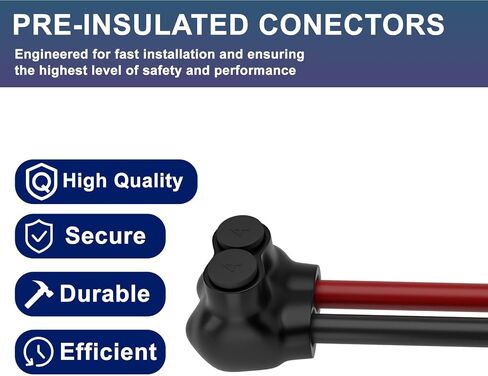 5 Pcs - Insulated Multi Cable Connectors 3 Port Single Entry Splice Electrical Power Connector Black Interconnect Terminals Pre Filled Wire Connectors (2-14AWG Wire Range) in Kuwait
