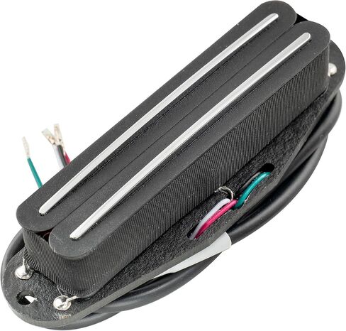 Musiclily Pro ST-DPLA Alnico 5 Dual Single Coil Sized Humbucker Pickup 6.2K for Strat Style Electric Guitar, White Body Chrome Rail in Kuwait