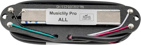 Musiclily Pro ST-DPLA Alnico 5 Dual Single Coil Sized Humbucker Pickup 6.2K for Strat Style Electric Guitar, White Body Chrome Rail in Kuwait