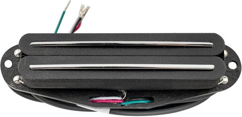 Musiclily Pro ST-DPLA Alnico 5 Dual Single Coil Sized Humbucker Pickup 6.2K for Strat Style Electric Guitar, White Body Chrome Rail in Kuwait