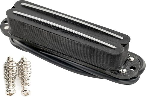 Musiclily Pro ST-DPLA Alnico 5 Dual Single Coil Sized Humbucker Pickup 6.2K for Strat Style Electric Guitar, White Body Chrome Rail in Kuwait