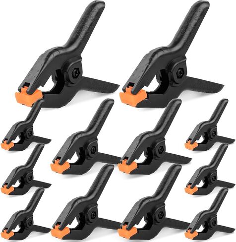 24 Pack 3.5 inch Plastic Spring Clamps, Black Heavy Duty Clips, Backdrop Clips Clamps, Woodworking Clamps, Plastic Clamps for Crafts, Backdrop Stand, Woodworking, Photography in Kuwait