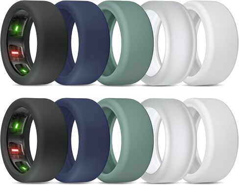 Cover for Oura Ring Gen 4/Oura Gen 3/ULTRAHUMAN Ring AIR, Soft Liquid Silicone Anti-Scratch Smart Rings Protector Oura Ring Case Accessories for Women Men Working Out Gym - 10 Pack in Kuwait