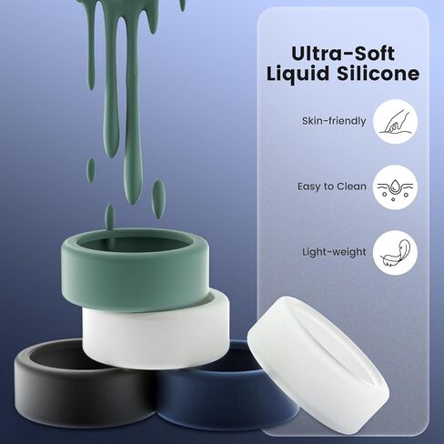 Cover for Oura Ring Gen 4/Oura Gen 3/ULTRAHUMAN Ring AIR, Soft Liquid Silicone Anti-Scratch Smart Rings Protector Oura Ring Case Accessories for Women Men Working Out Gym - 10 Pack in Kuwait