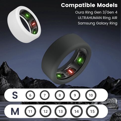 Cover for Oura Ring Gen 4/Oura Gen 3/ULTRAHUMAN Ring AIR, Soft Liquid Silicone Anti-Scratch Smart Rings Protector Oura Ring Case Accessories for Women Men Working Out Gym - 10 Pack in Kuwait