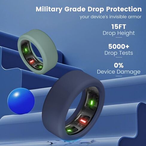 Cover for Oura Ring Gen 4/Oura Gen 3/ULTRAHUMAN Ring AIR, Soft Liquid Silicone Anti-Scratch Smart Rings Protector Oura Ring Case Accessories for Women Men Working Out Gym - 10 Pack in Kuwait