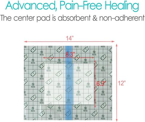 25 Pcs Waterproof Shower Cover 9"x9" with Non-Stick Center Pad for Large Port Surgery Incisions Protector Patch Transparent Film Clear Adhesive Wounds Dressing Bandage Shields in Kuwait