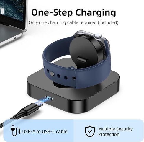 Portable Apple Watch Charger Stand, iwatch Charging Dock, Magnetic Wireless iWatch Charger Fast Charger, Support Nightstand Mode, for iWatch Series Ultra/Ultra2/10/9/8/7/6/5/4/3/2/SE, White in Saudi Arabia