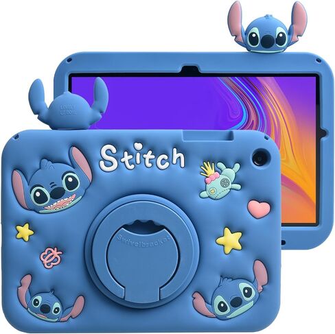 علبة الرسوم المتحركة لـ iPad Pro 11 "Case M4 2024 ， Monehoysy Cute Silicon Silicone Kickstand [Drop Proof ، Proof ، anti slip in Kuwait
