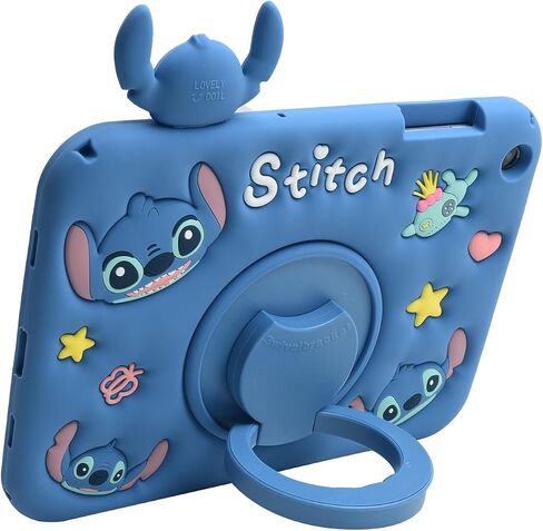 علبة الرسوم المتحركة لـ iPad Pro 11 "Case M4 2024 ， Monehoysy Cute Silicon Silicone Kickstand [Drop Proof ، Proof ، anti slip in Kuwait