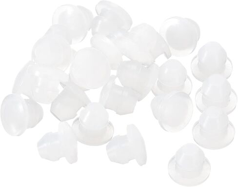 uxcell 28Pcs Silicone Plugs, Rubber Round Snap in Locking Hole Plugs for 3.5mm Hole, Hole Stoppers Waterproof Hole Plug for Metal Tube, Furniture End Caps Inserts, Black in Kuwait