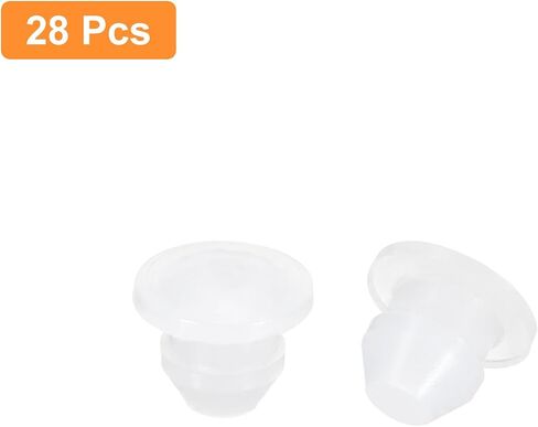 uxcell 28Pcs Silicone Plugs, Rubber Round Snap in Locking Hole Plugs for 3.5mm Hole, Hole Stoppers Waterproof Hole Plug for Metal Tube, Furniture End Caps Inserts, Black in Kuwait