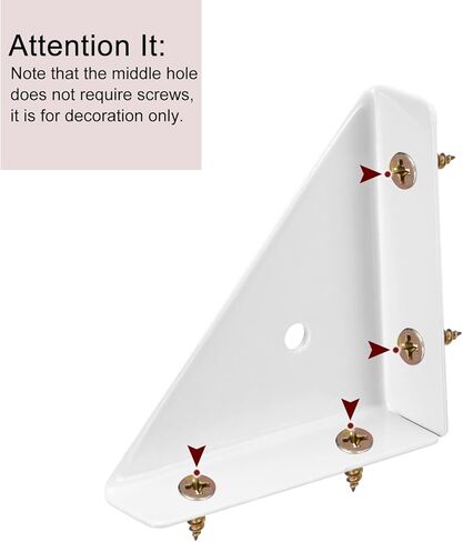 uxcell 20Pcs Angle Corner Brackets 66mm x 66mm, Cold Rolled Steel Braces Joining Support with Screws for Desk Bed Edge (Beige) in Kuwait